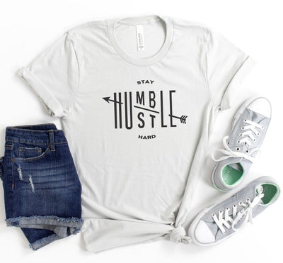 Stay Humble Hustle Hard Short Sleeve Crew Neck Tee