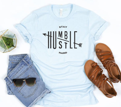 Stay Humble Hustle Hard Short Sleeve Crew Neck Tee