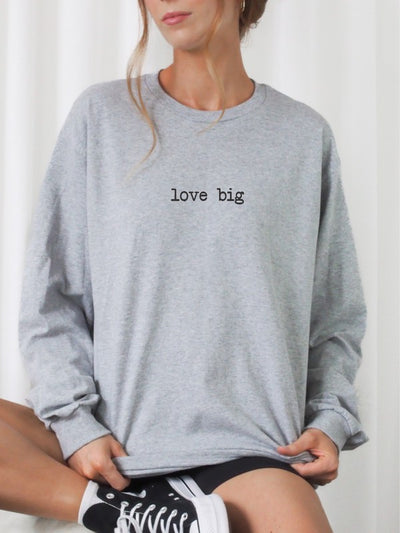 Love Big CrewNeck Graphic Sweatshirt