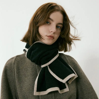 Contrast Knitted Scarf