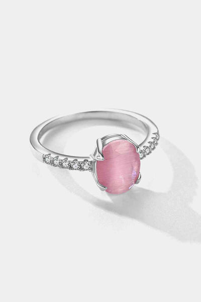 Oval Shape Cat's Eye Stone Ring